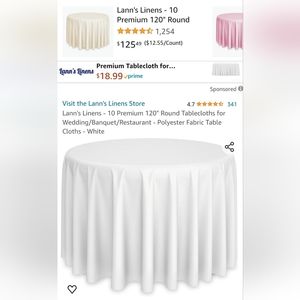 Tablecloths round 9pc
